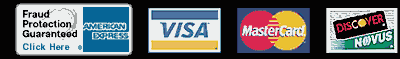 Images of Credit Cards that we accept, with secure on-line ordering using SSL encryption Images of Credit Cards that we accept, with secure on-line ordering using SSL encryption