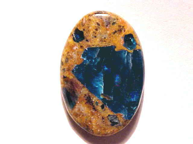 Cats Eye Blue Apatite in Jasper Gemstones