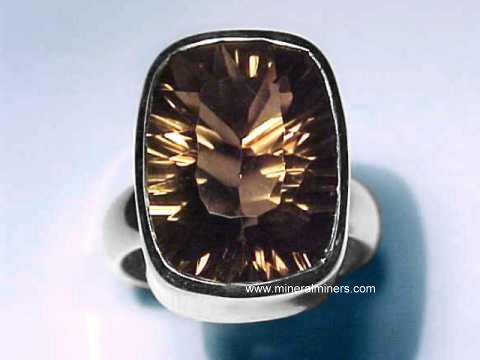 Smoky Quartz Crystal Rings: natural smoky quartz ring