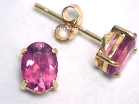 Pink Tourmaline Earrings